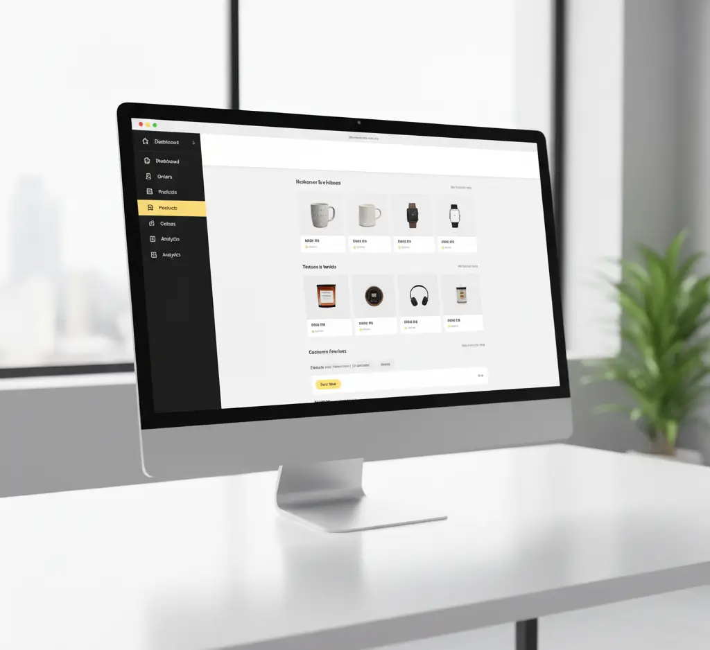 Rappresentazione grafica di un layout che rappresenta una pagina di un sito e-commerce
